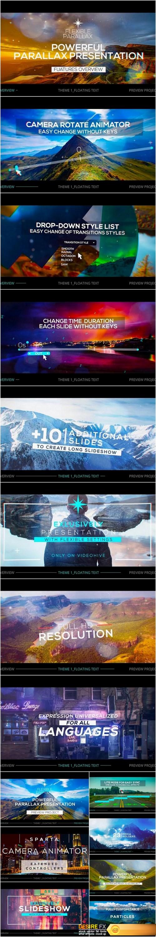 Videohive 19788192 flexible parallax slideshow floating text