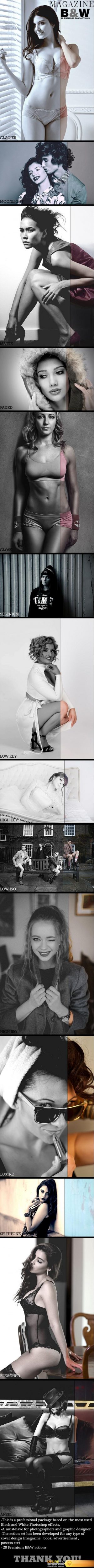 Graphicriver 20073760 – Magazine B&W PS Actions-20 Actions