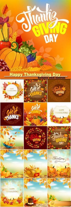 Happy Thanksgiving Day vector illustration