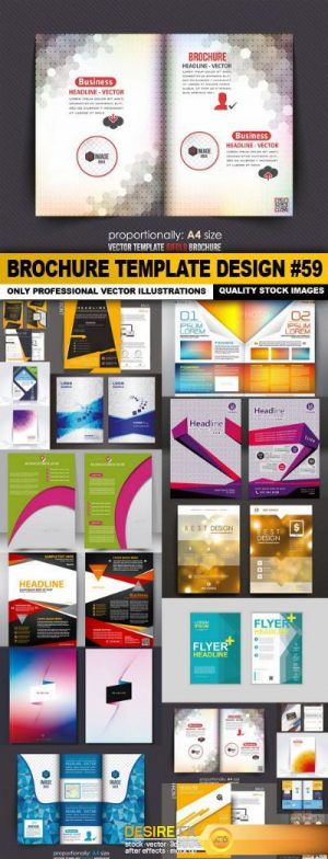 Brochure Template Design #59 – 20 Vector