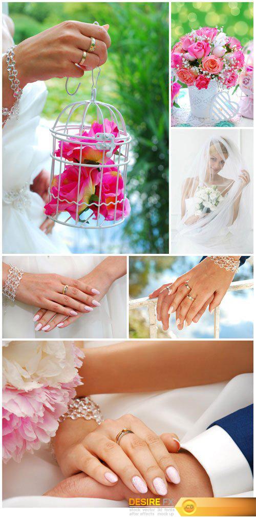 Wedding beautiful stock photos, bride and groom
