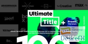 Videohive Ultimate Text | 100 Titles Animation 20871204