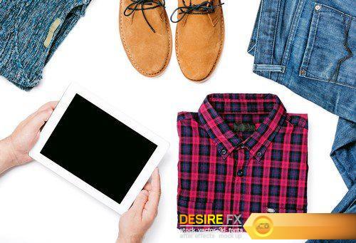 Flat lay set of clothing for men 12X JPEG