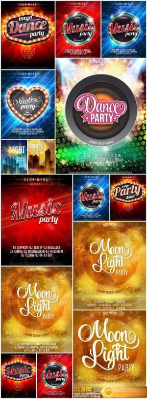 Urban Dance Party Poster Background Template – Vector Illustration #3 15X EPS