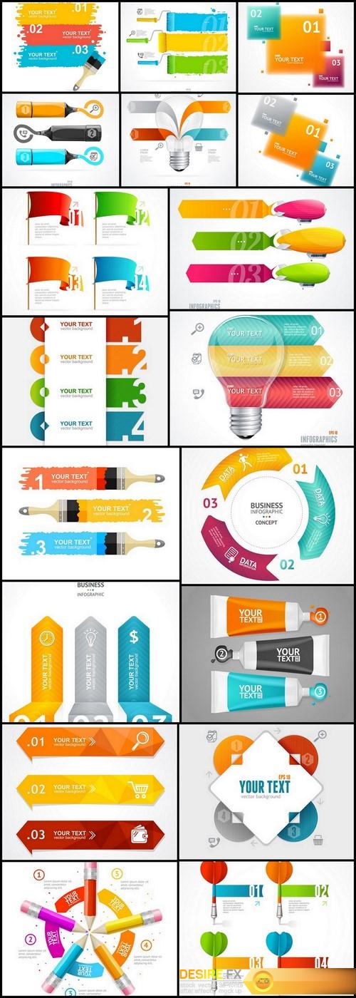 Infographics Design Elements #272 – 18 Vector