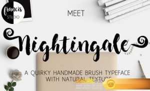 Nightingale Brush Font