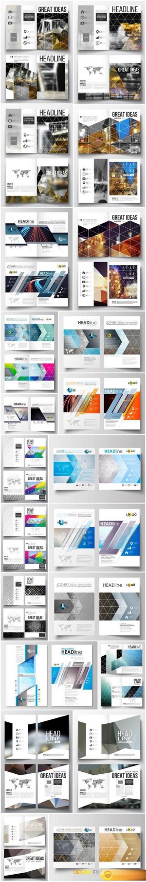 Cover design template, magazine, flyer, booklet or annual report 7 – 24xEPS Vector Stock