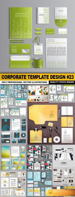 Corporate Template Design #23 – 16 Vector