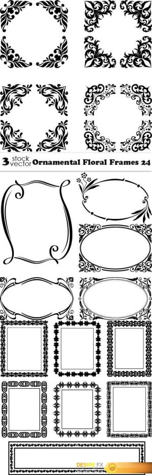 Vectors – Ornamental Floral Frames 24