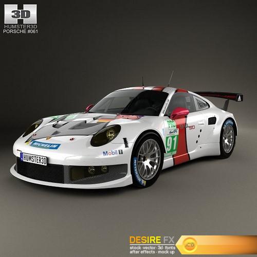 Porsche 911 Carrera (991) RSR 2013 3D Model