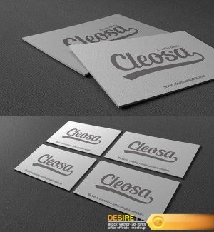 Cleosa Business Card Mock-Ups PSD