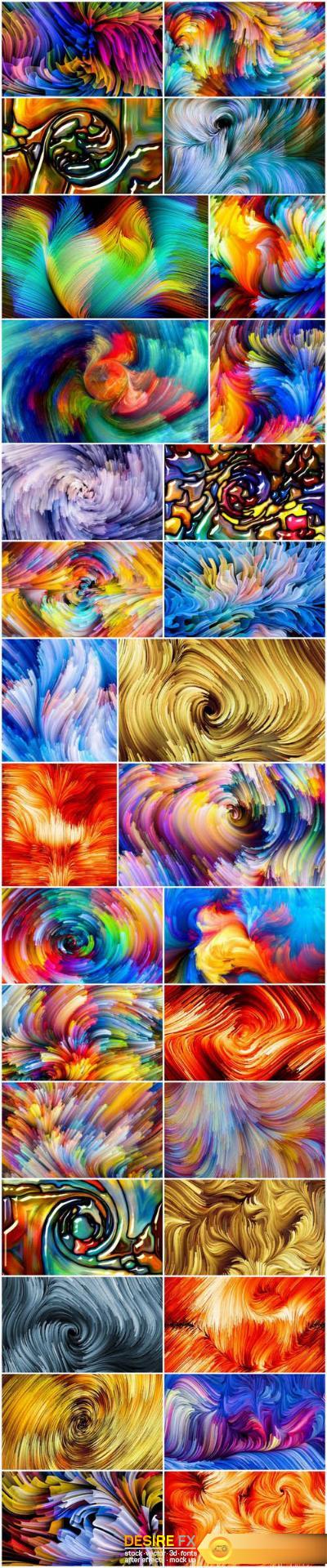 Exploding Color and Abstract Backgrounds – Set of 30xUHQ JPEG Professional Stock Images