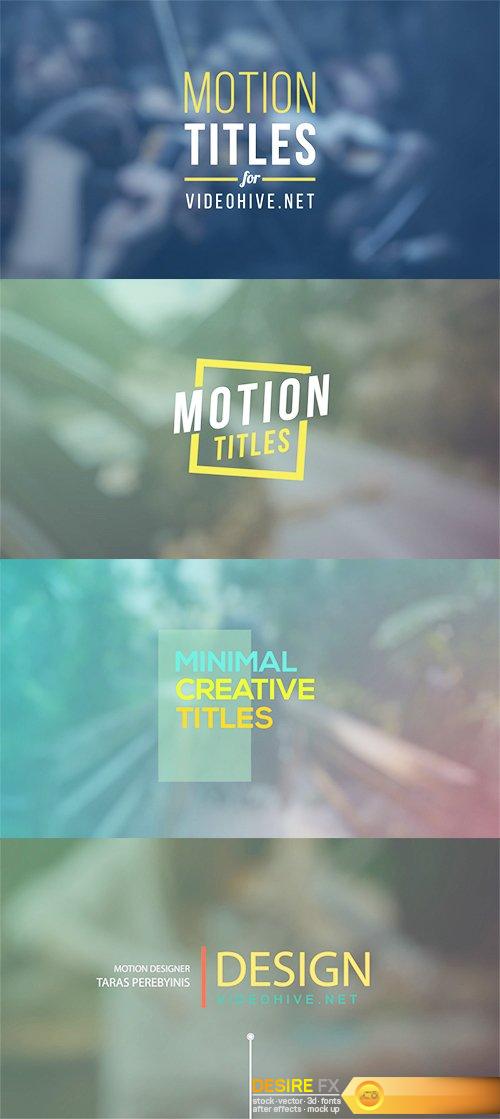 Videohive Motion Titles 17490523