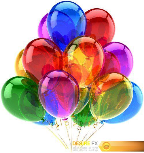Colored balloons 8X JPEG