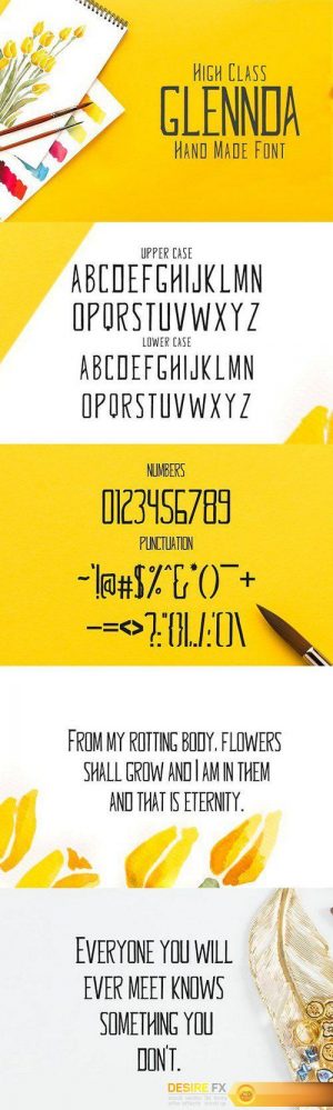 CM – Glennda Handmade Serif Typeface 1491204