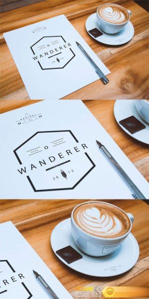 PSD – A4 Letterhead and Coffee Cup Mockup