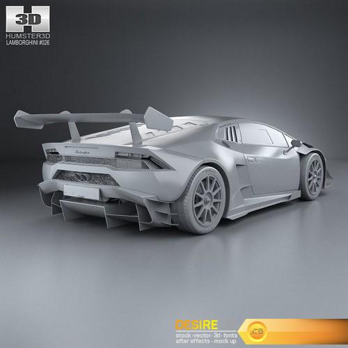 Lamborghini Huracan Trofeo 2014 3D Model