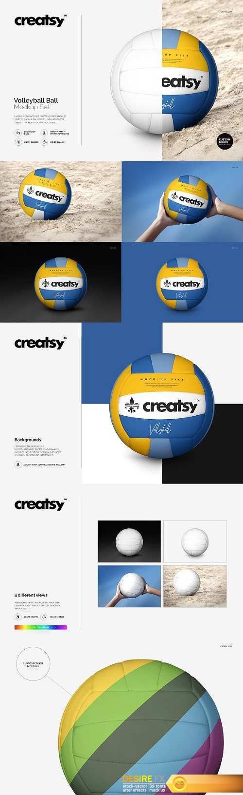 Download Download Volleyball Ball Mockup Set - 1467607 | DesireFX.COM