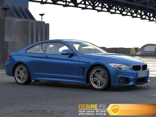 BMW 4 Series Coupe M Sport 2014 3D Model
