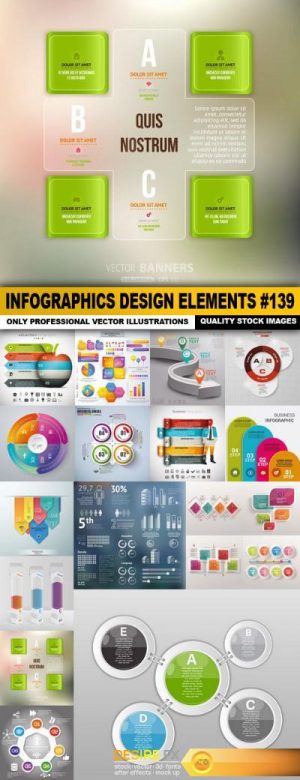 Infographics Design Elements #139 – 15 Vector