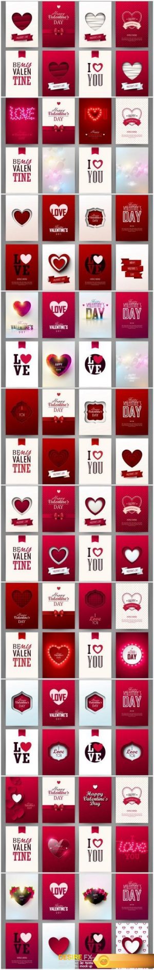 Heart & Love – Happy Valentines Day 4 – Set of 10xEPS Professional Vector Stock