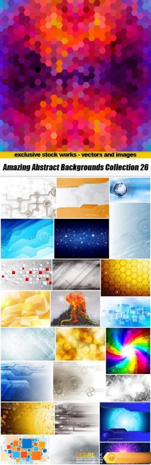 Amazing Abstract Backgrounds Collection 26 – 25xEPS