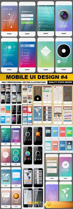 Mobile UI Design #4 – 17 Vector