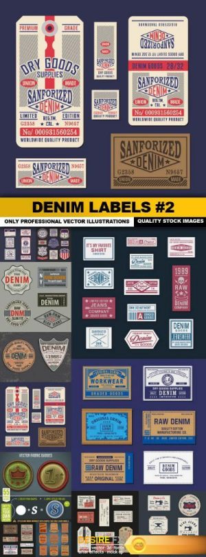 Denim Labels #2 – 12 Vector