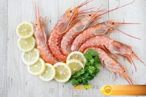 Shrimp with lemon slice 14X JPEG