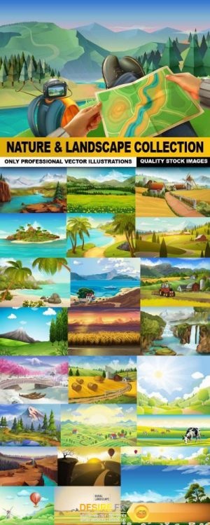 Nature & Landscape Collection – 26 Vector