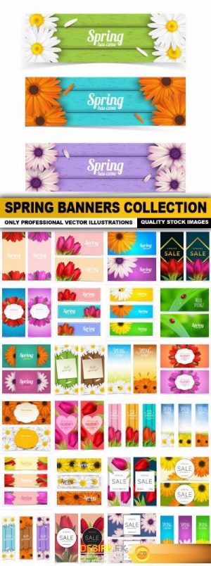 Spring Banners Collection – 25 Vector