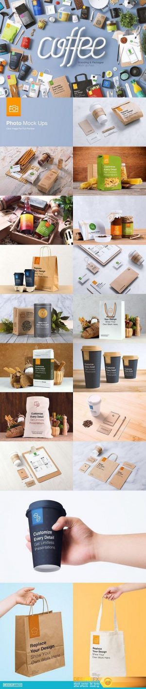 Coffee Branding & Packages Mock Up – Creativemarket 342706