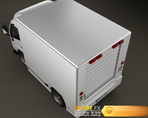 Hino 300 Standard Cab Box 2010 3D Model