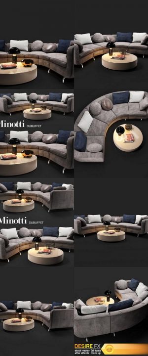 Sofa Minotti Dubuffet 3D Model