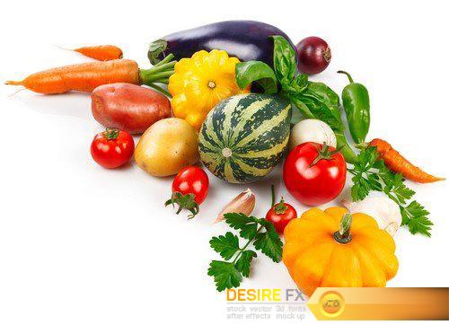 Fresh vegetables, isolated on white background 6X JPEG