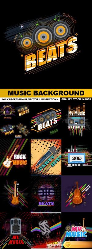 Music Background – 15 Vector