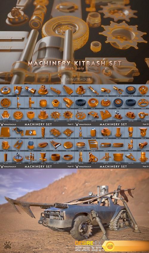Machinery Set – kitbash – High Poly Pack 3D Model