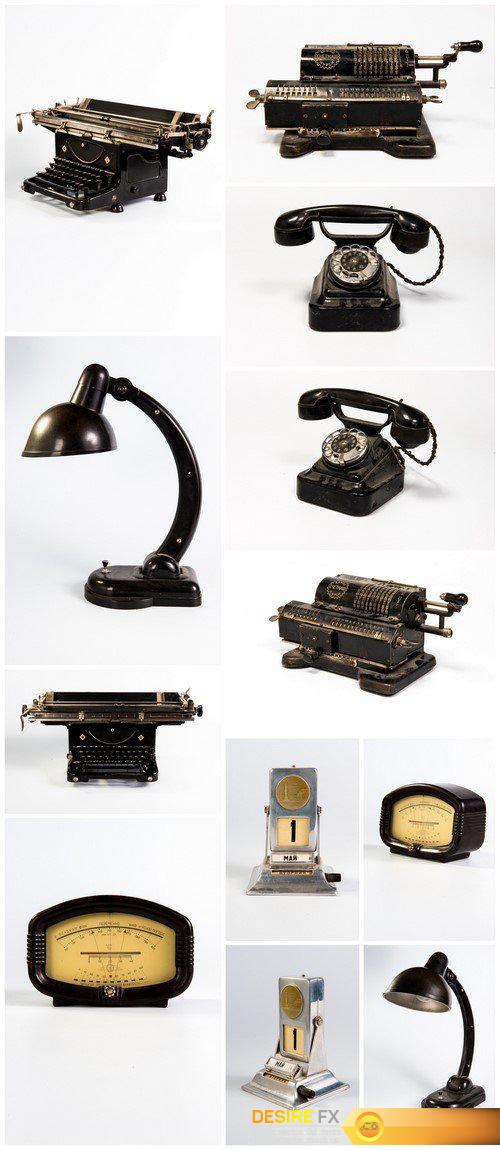 Vintage mechanical counting machine, Phone dialer, lamp table 12X JPEG