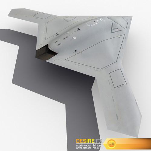X-47 UAV Drone UCAV 3D Model