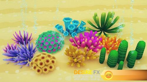 Coral Forest – Seaweed Valley VR  AR  low-poly 3D Model