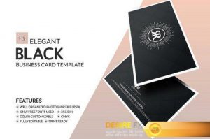 CreativeMarket Elegant Black Business Card 1161878