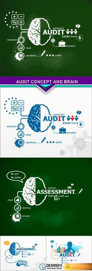Audit concept and brain 5X EPS