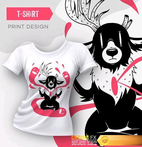 Abstract modern t-shirt print design – 8 EPS