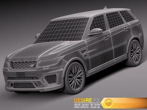 Land Rover Range Rover Sport SVR 2015 3D Model