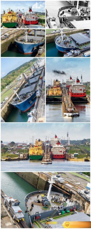 Oil tanker in Panama Canal 8X JPEG