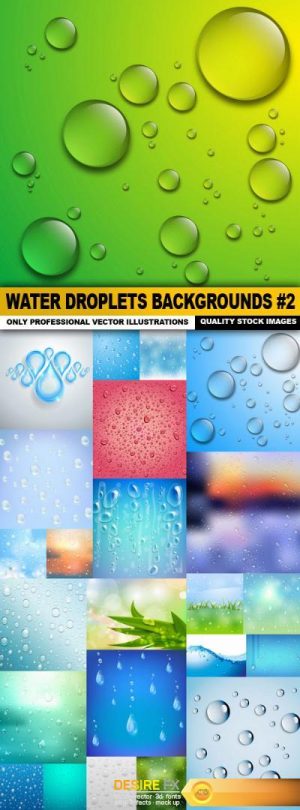 Water Droplets Backgrounds #2 – 25xEPS