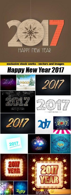 Happy New Year 2017 – 15xEPS