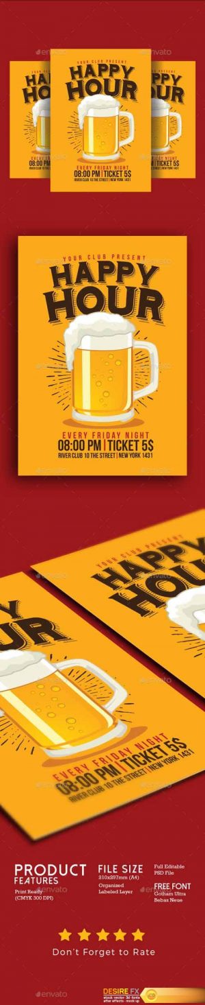 Happy Hour Beer Flyer 19364293