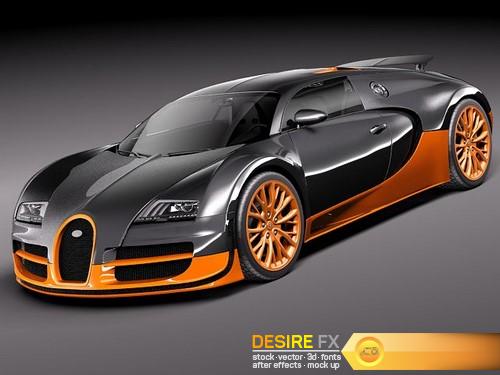 Bugatti Veyron Super Sport 2012 3D Model