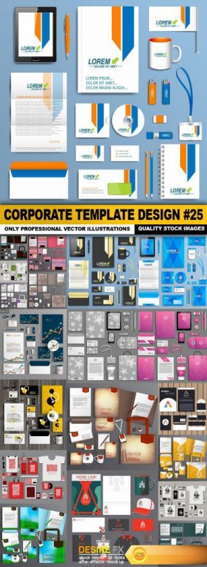 Corporate Template Design #25 – 20 Vector